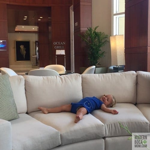 Palm Beach Marriott Singer Island Beach Resort & Spa suite lobby with #dailybocaavery