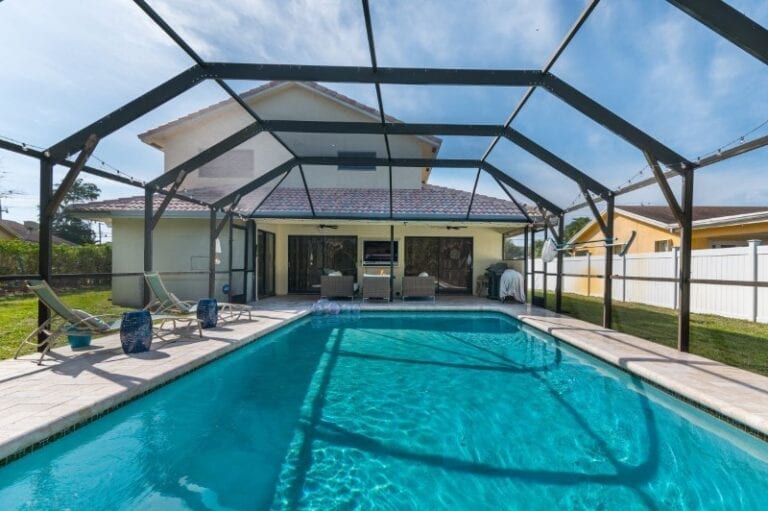 Boca Raton Patio and Pool Makeover Reveal featuring Outer