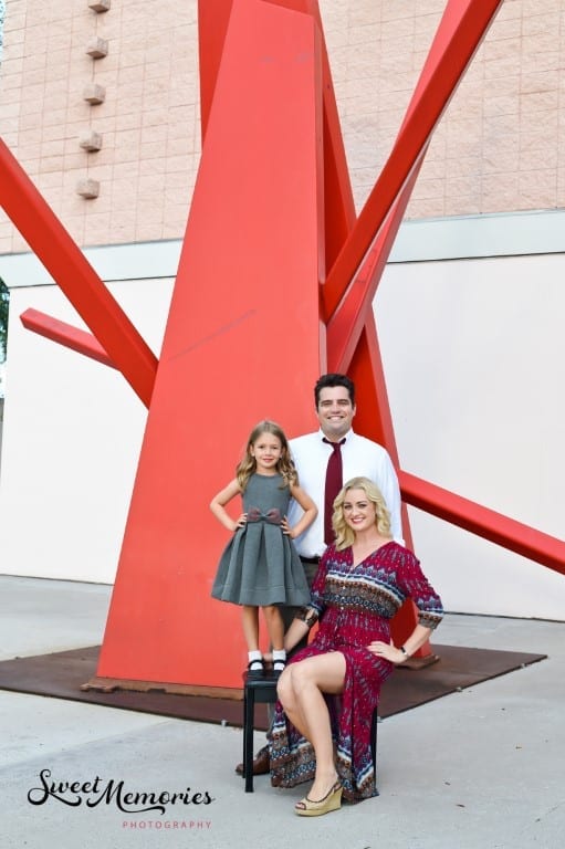 Boca Raton Museum of Art Outdoor Holiday Photoshoot with Sweet Memories Photography