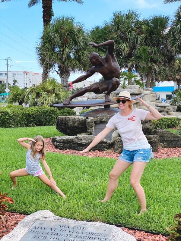 Kelly Slater statue in Cocoa Beach