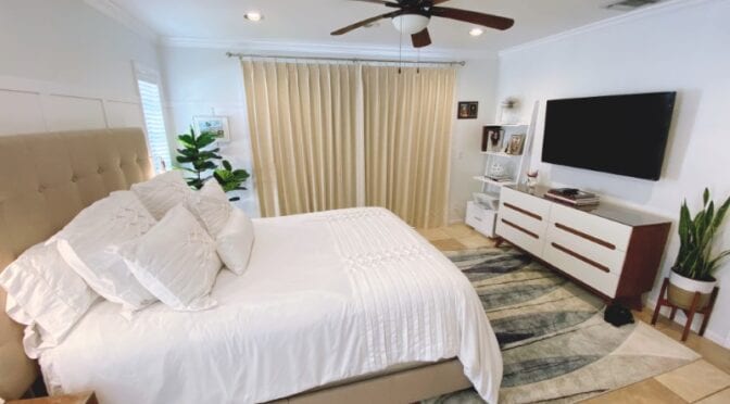 Guest room makeover with custom curtains in Boca 24