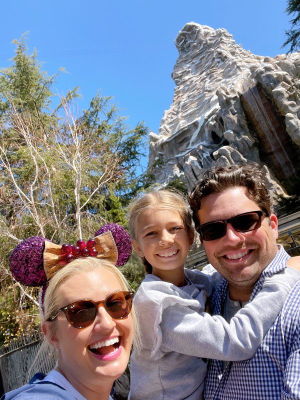 Florida family in front of the Matterhorn Bobsleds. Disneyland versus Disney World: A Florida Family's Perspective