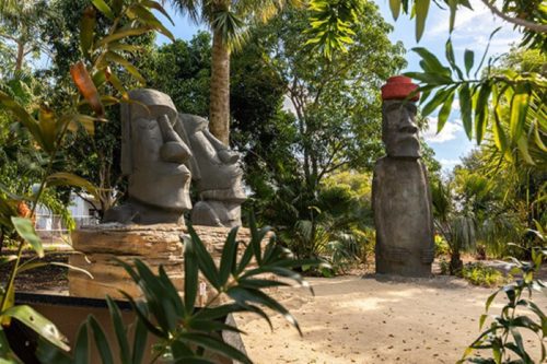 Botanical Gardens in Florida | Mounts Botanical Garden Easter Island Moai Sculptures
