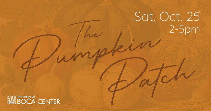 Halloween Events in South Florida Boca Center Cason Pumpkin Patch Pop Up