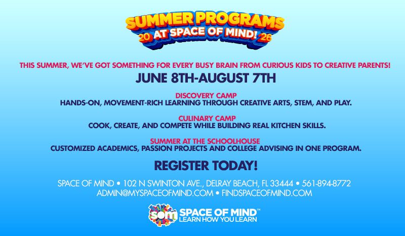 2026 Delray Beach Summer Camp Space of Mind