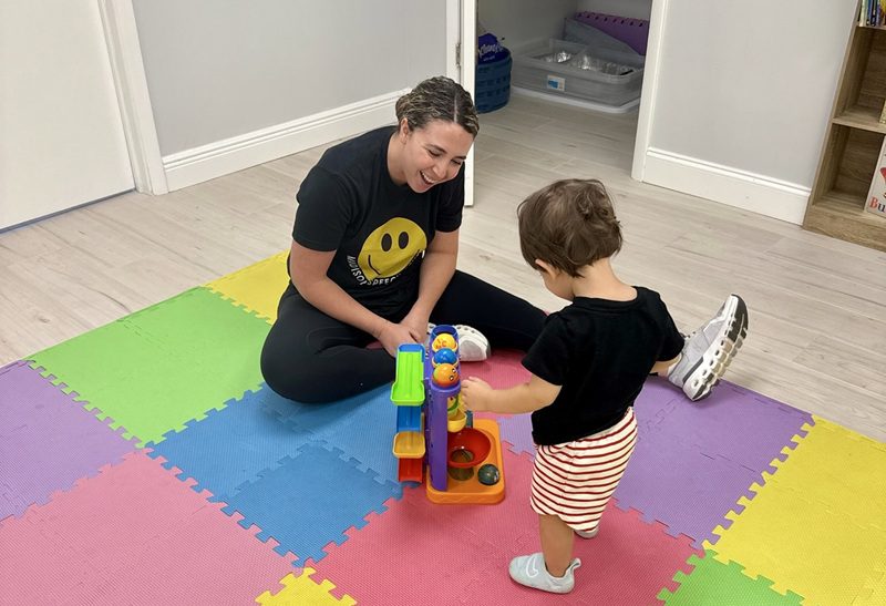 Madison Levine of Madison Speech Center working with a patient.
