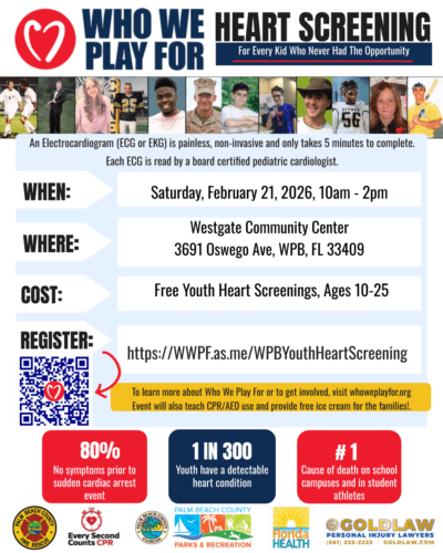 Westgate Community Youth Heart Screening Flyer