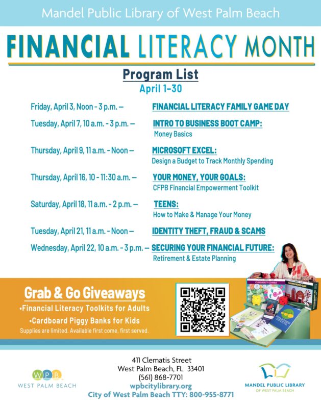 2026 Financial Literacy Month Mandel Public Library
